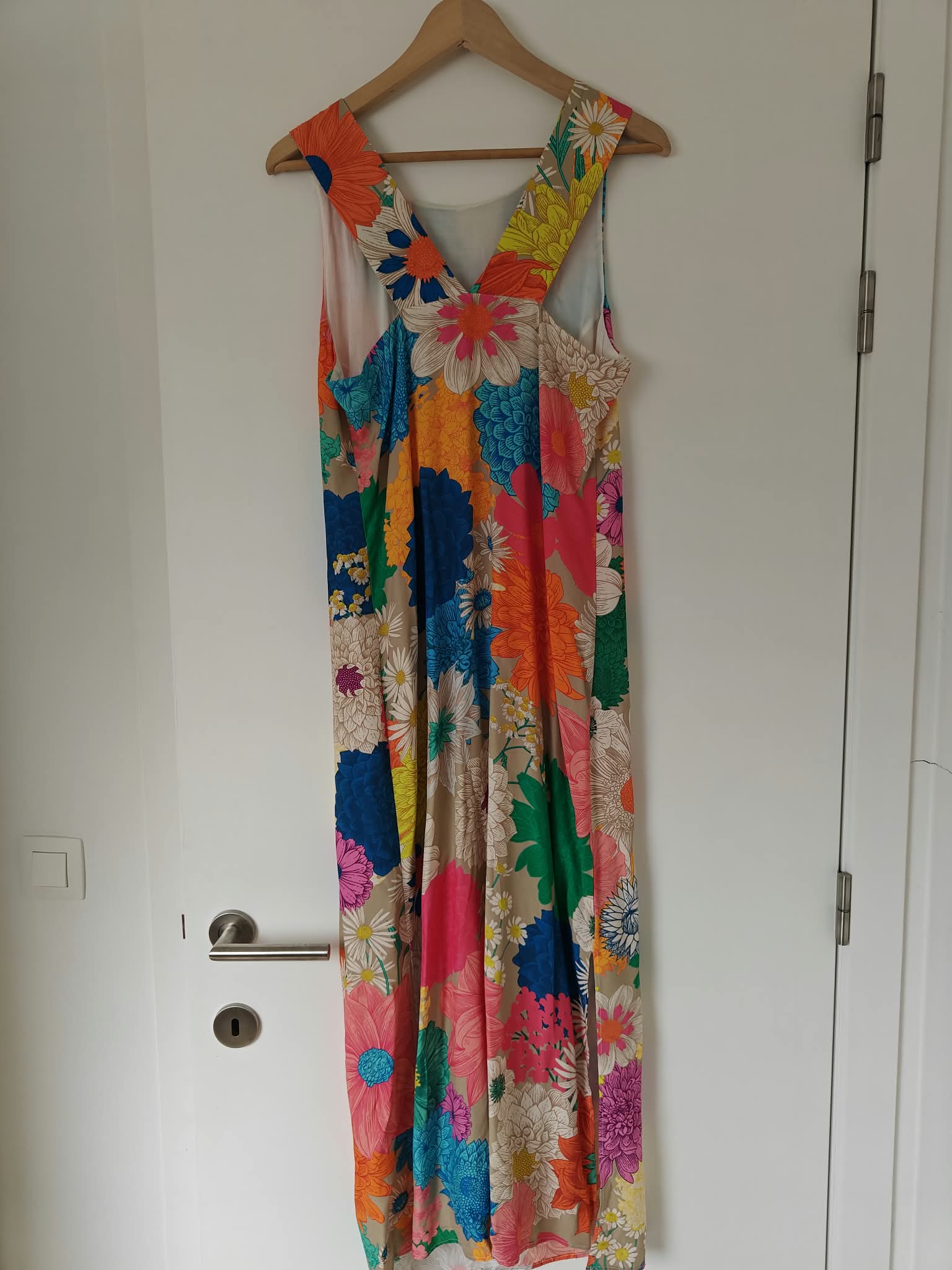 Robe Maxi Villago Imprimé Floral Audacieux – Robe d'Été Sans Manches Multicolore