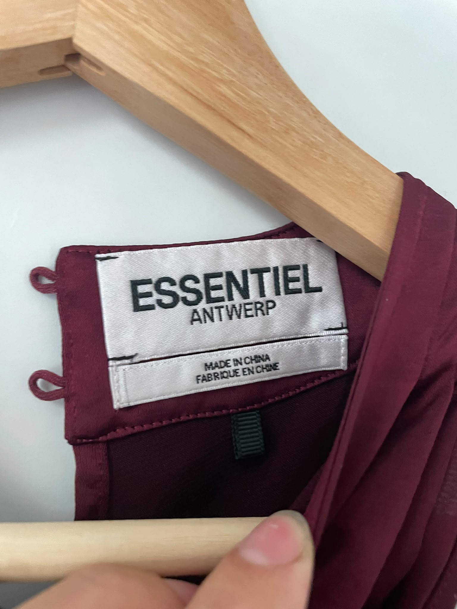 Essentiel Antwerp Finch Halter Neck Dress-Dessert Wine
