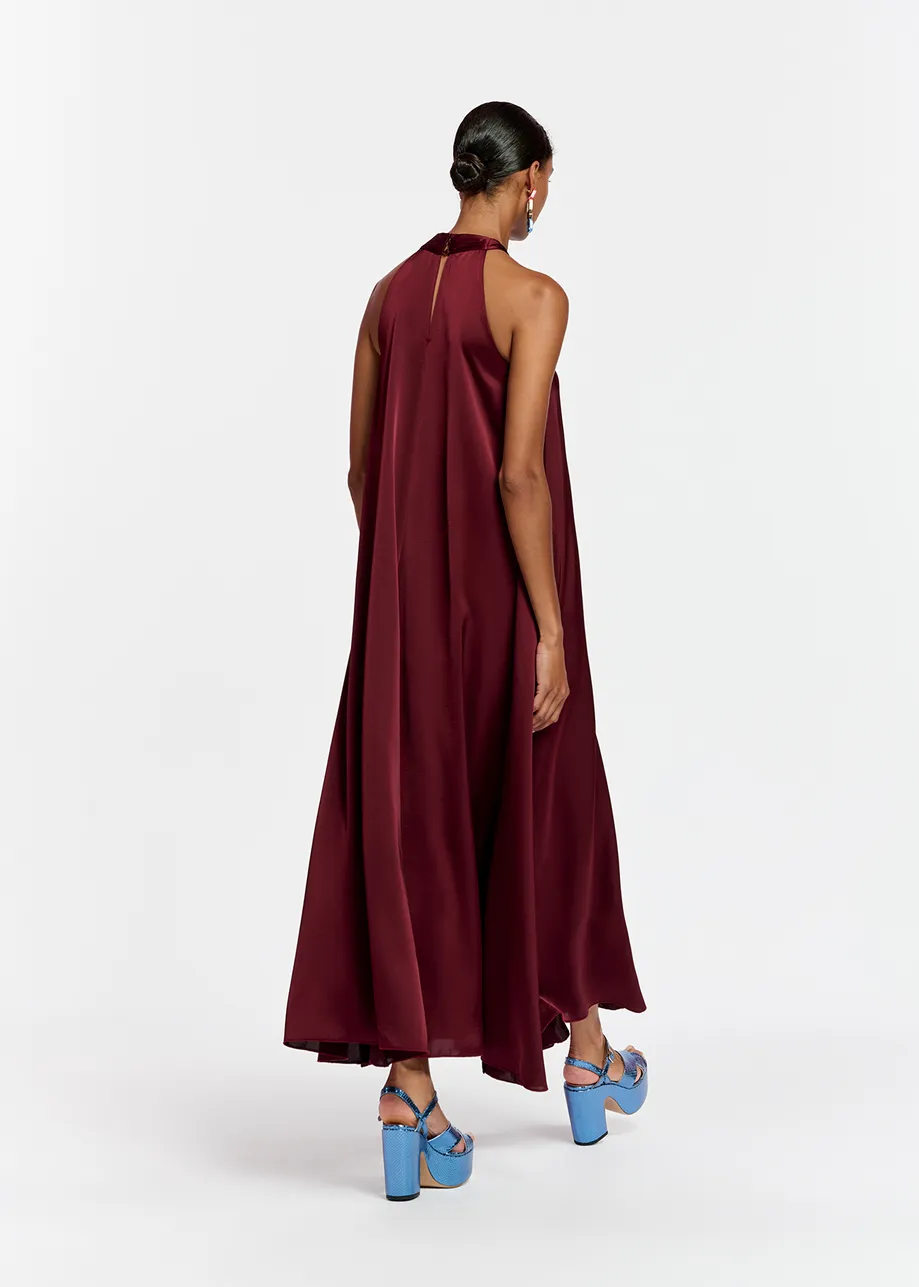 Essentiel Antwerp Finch Halter Neck Dress-Dessert Wine