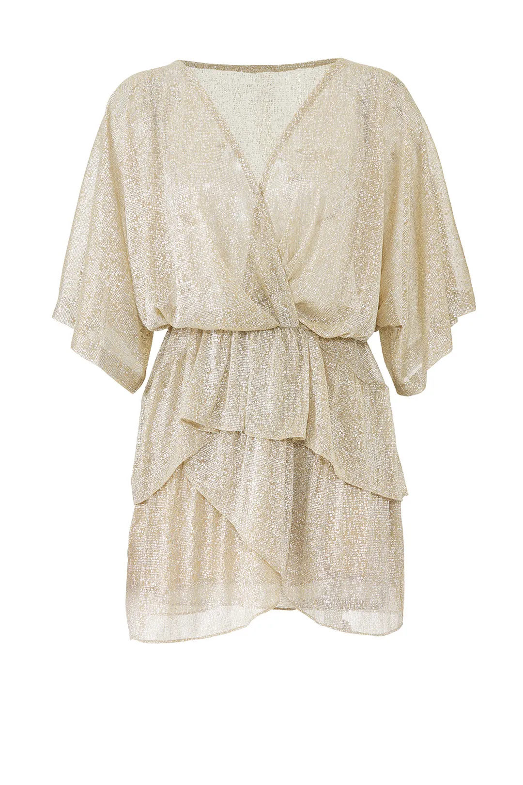 IRO Metallic Tiered Mini Dres