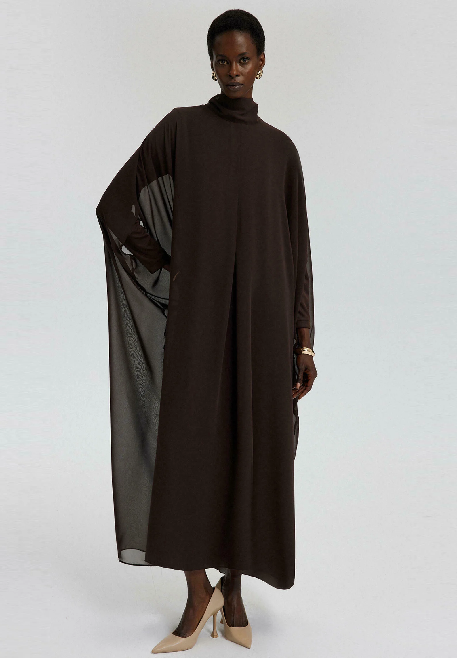 Touché Privé BAT SLEEVE - Maxi dress - brown