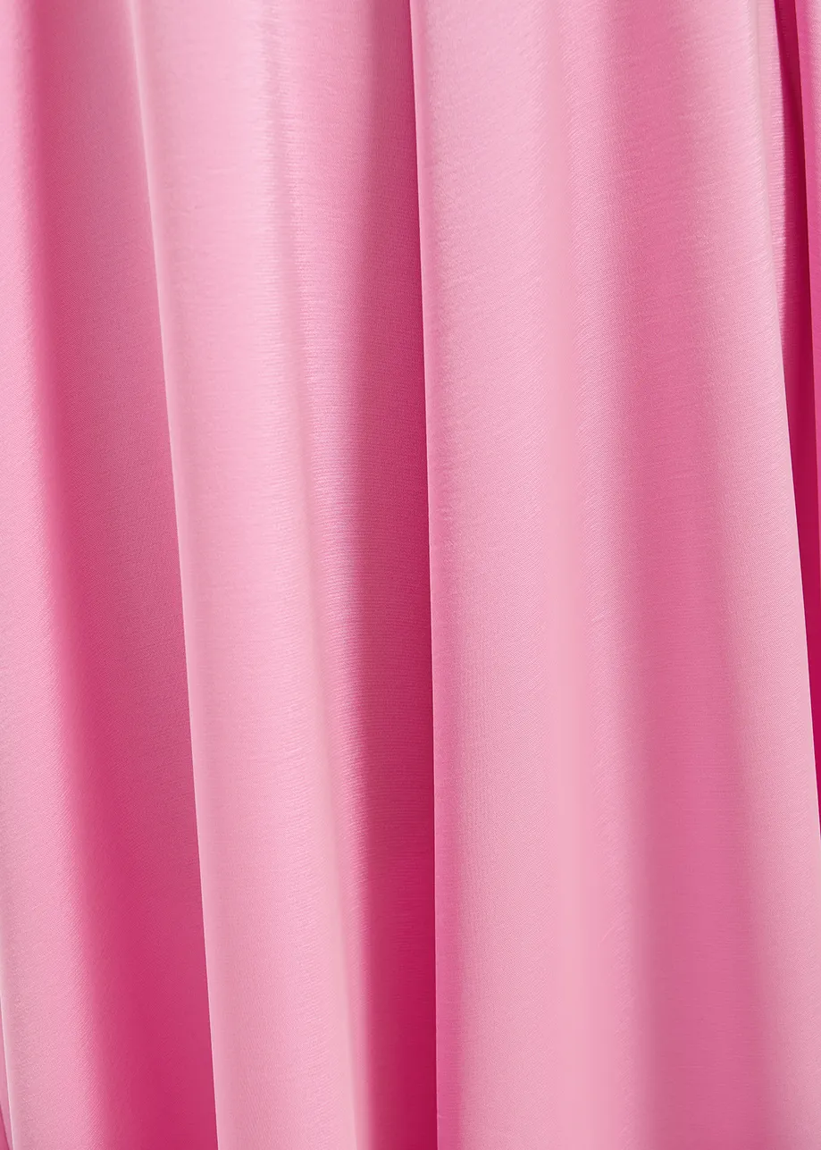 Essentiel Robe longueur maxi col halter rose clair