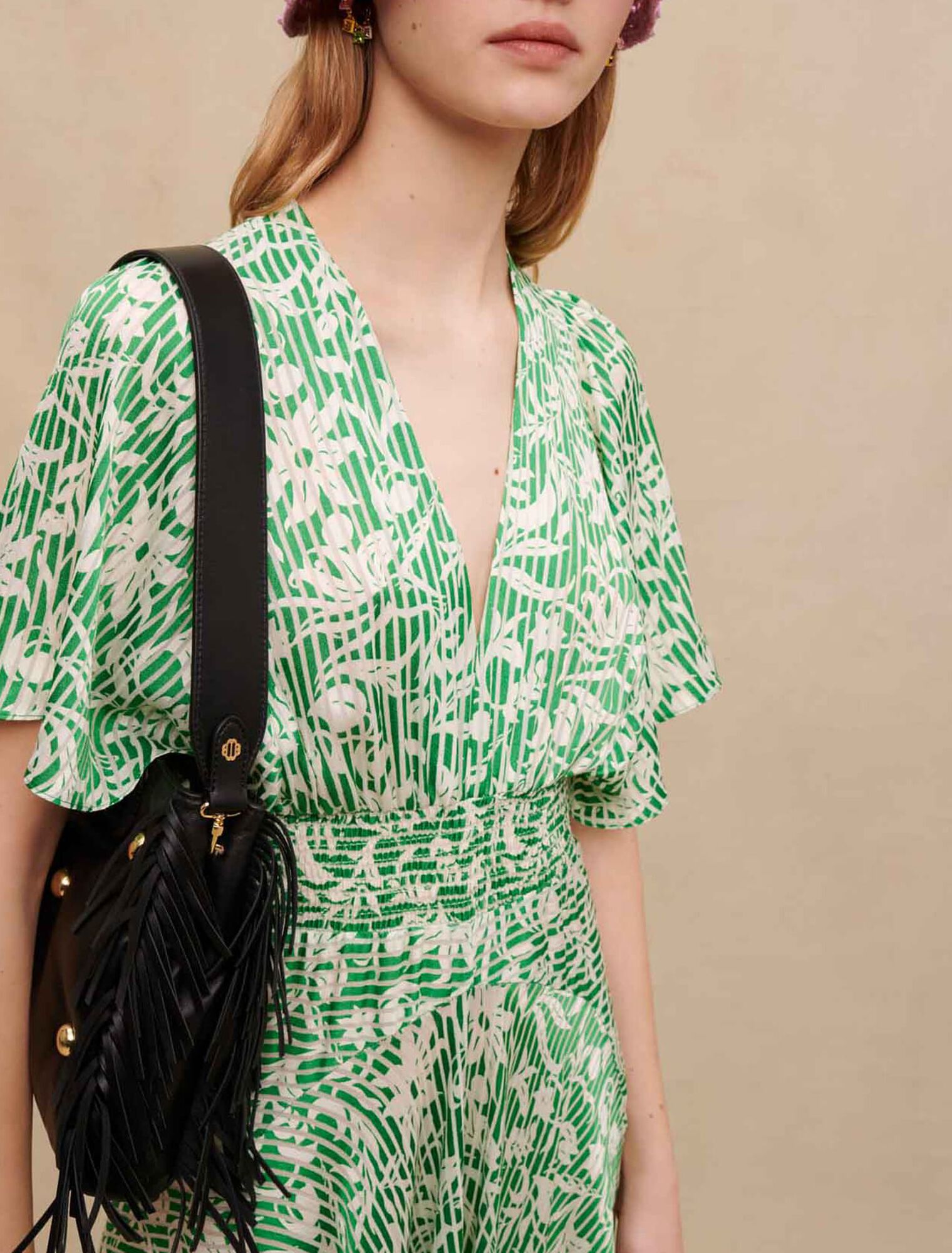 Robe longue asymétrique Maje