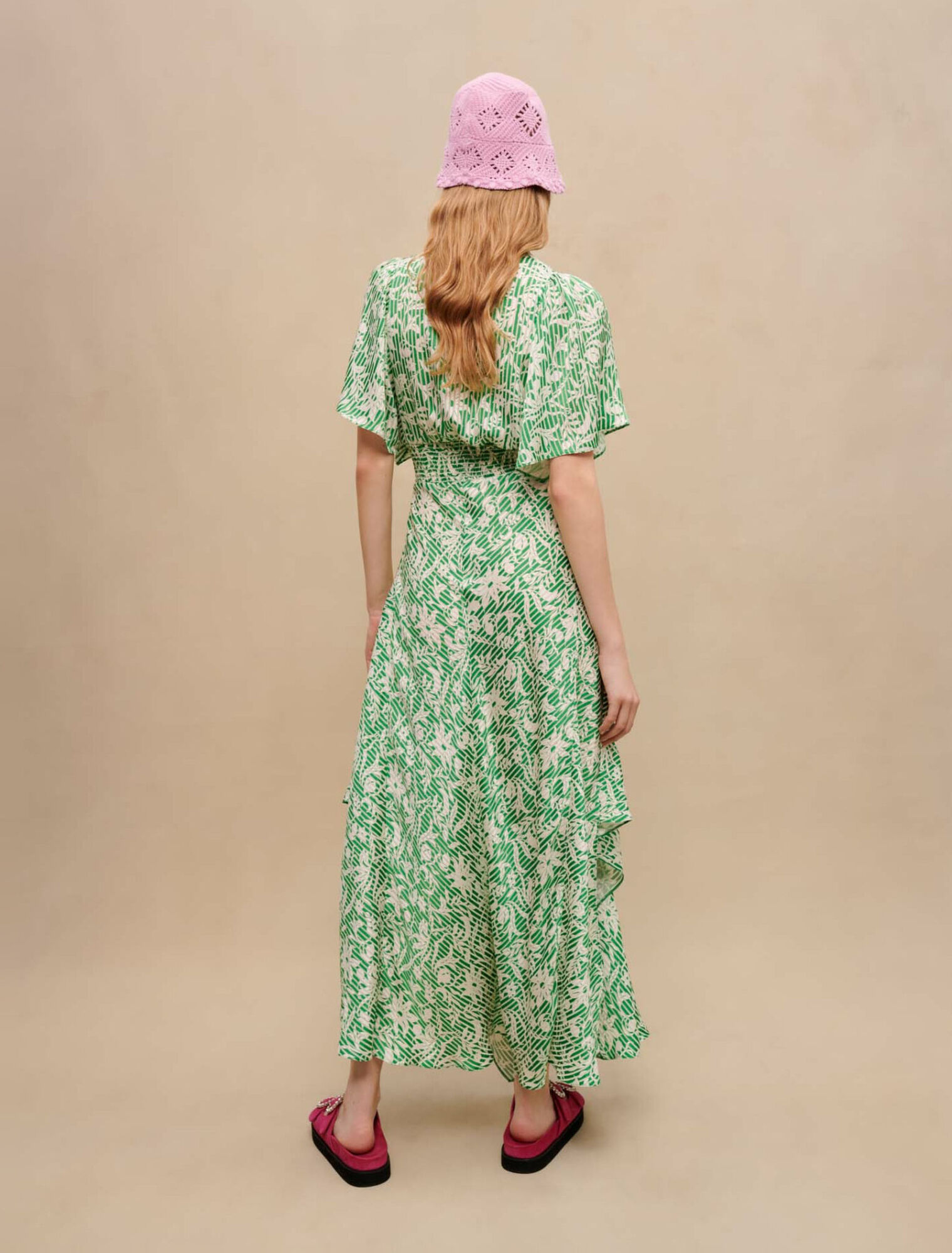 Robe longue asymétrique Maje